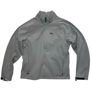 Kjus Jacket Mens M Gray Soft Shell Dermizax Fleece Lined Outdoor Performance